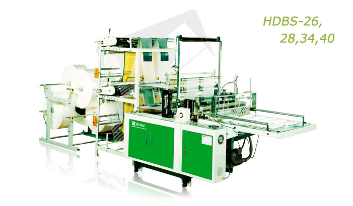 High efficient double deck sealing system bags making machine (HDBS-26, 28, 34, 40)