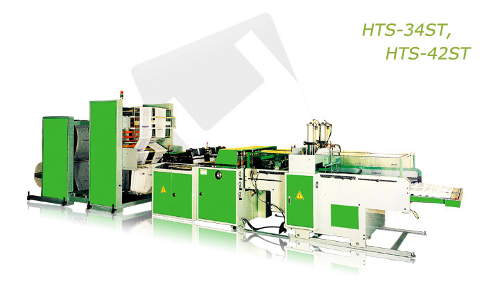 Full automatic servo drive T-Shirt bag making machine with slitting unit