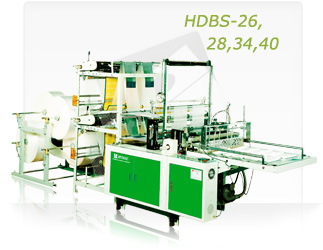HIGN EFFICIENT DOUBLE DECK SEALING SYSTEM BAGS MAKING MACHINE (HDBS-26, 28, 34, 40)