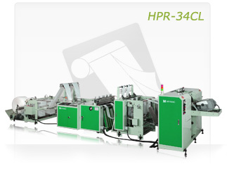 FULLY AUTOMATIC BOTTOM SEALING BAG ON CORELESS ROLL MAKING MACHINE WITH AUTO ROLL CHANGING DEVICE (HPR-34CL)