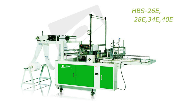 Máquina de alta velocidad fabricadora bolsa impresas con sello de fondo (HBS-26E, 28E, 34E, 40E)